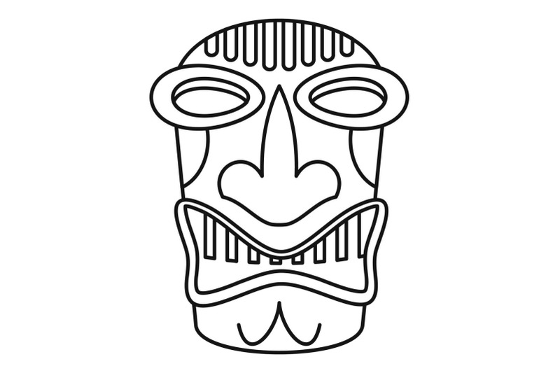 hawaii-wood-idol-icon-outline-style