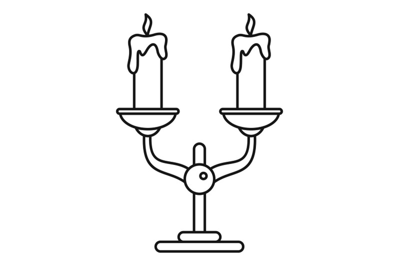 candles-stand-icon-outline-style