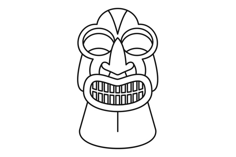 tiki-idol-icon-outline-style