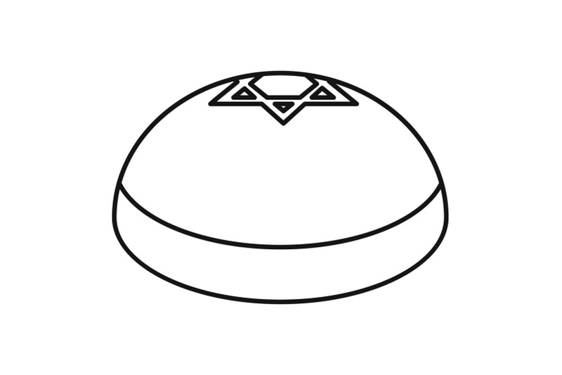 kipa-hat-icon-outline-style