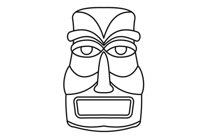 hawaii-idol-statue-icon-outline-style