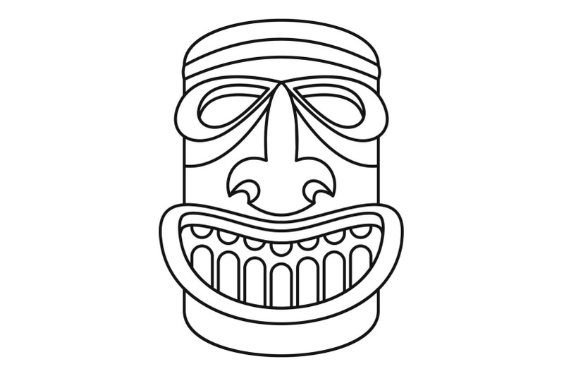 wood-idol-icon-outline-style