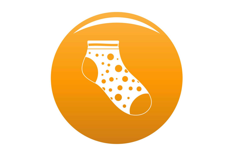 small-sock-icon-vector-orange