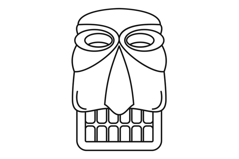 tiki-idol-hawaii-icon-outline-style