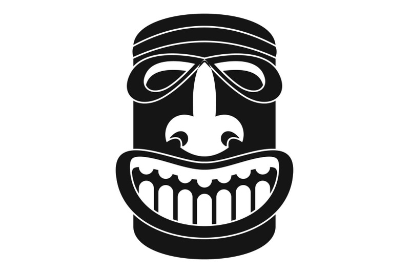 tiki-idol-smile-icon-simple-style