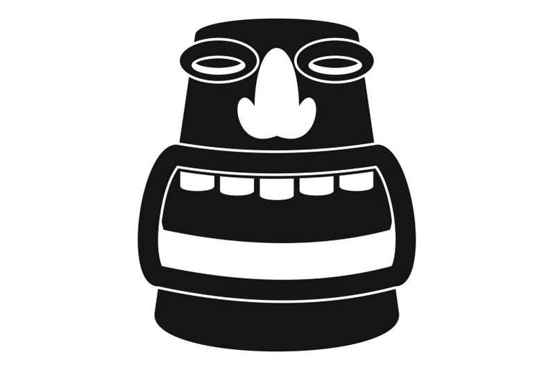 tiki-idol-head-icon-simple-style