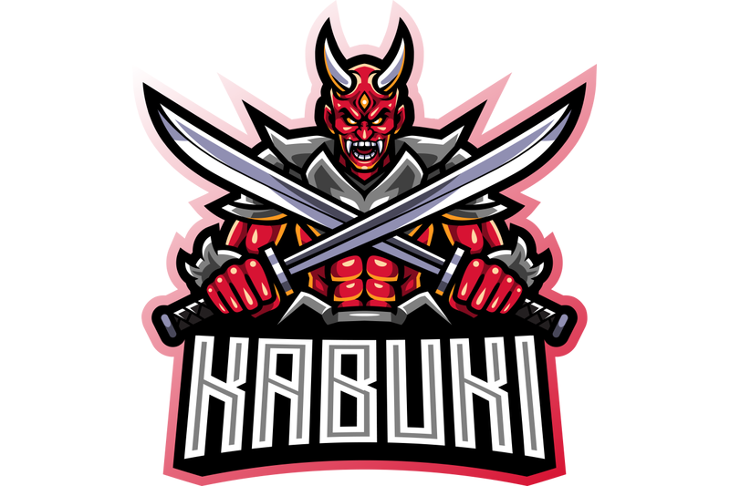kabuki-esport-mascot-logo-design