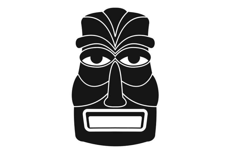 hawaii-wood-tiki-idol-icon-simple-style
