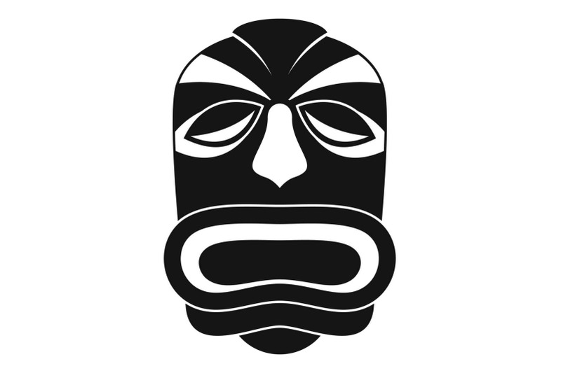 tiki-idol-mask-icon-simple-style