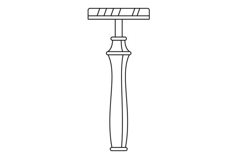 retro-razor-icon-outline-style