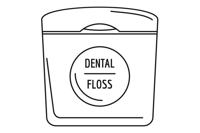 dental-floss-icon-outline-style