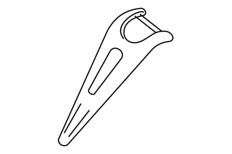 dental-floss-tool-icon-outline-style