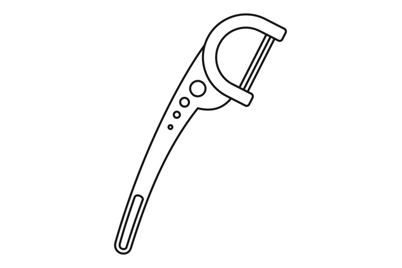 floss-pick-icon-outline-style