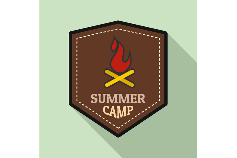 summer-fire-camp-logo-flat-style