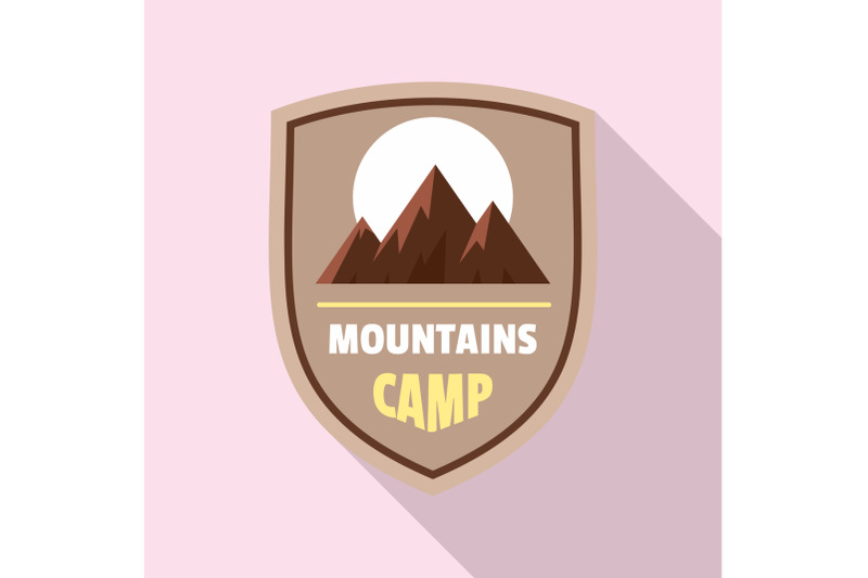 mountains-camp-logo-flat-style