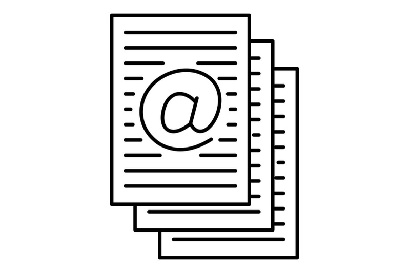 address-sheets-icon-outline-style