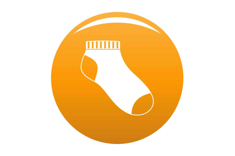 sport-sock-icon-vector-orange