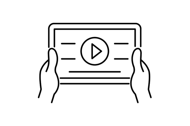 device-video-play-icon-outline-style