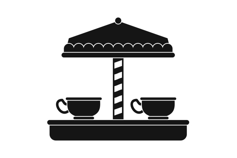 tea-cup-carousel-icon-simple-style