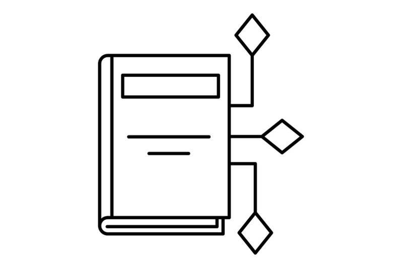 book-ai-read-icon-outline-style