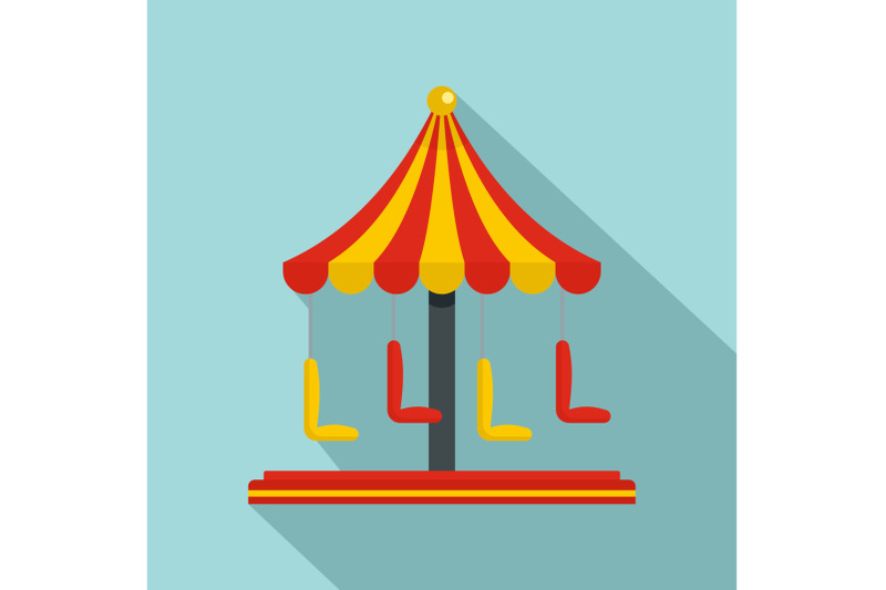 circus-carousel-icon-flat-style