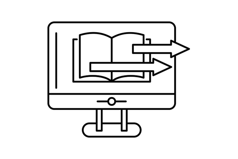 web-book-transfer-icon-outline-style