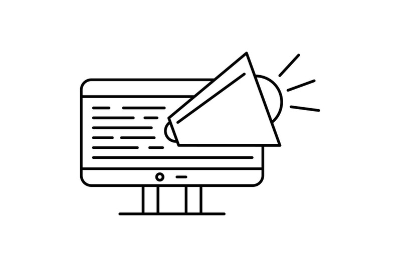 web-ad-icon-outline-style