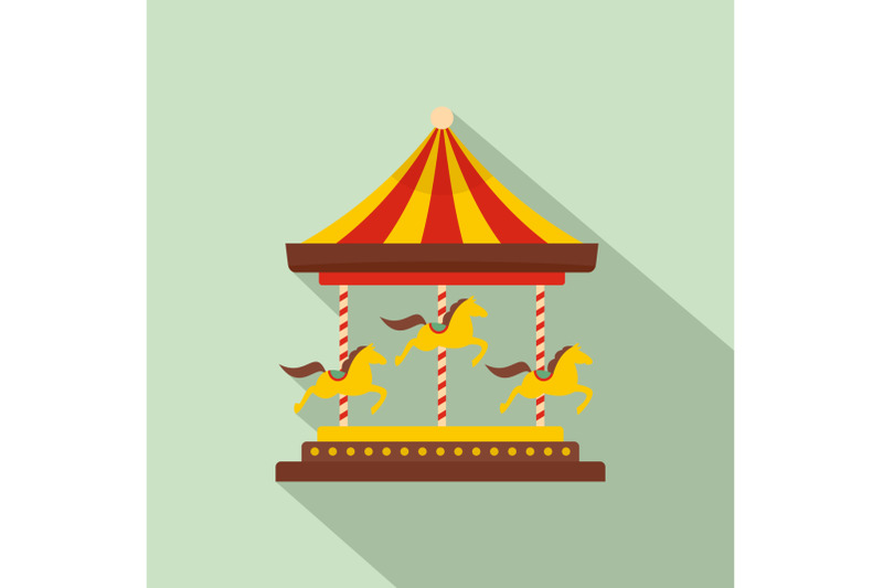 horse-carousel-icon-flat-style