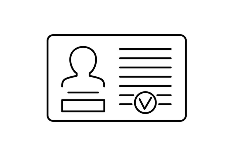 id-card-icon-outline-style