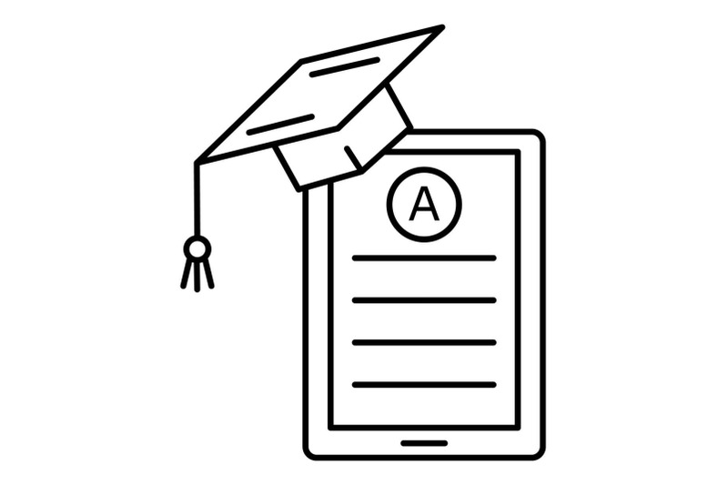 test-a-graduate-icon-outline-style
