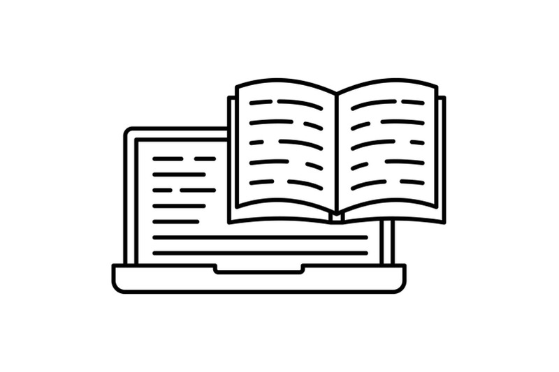 web-reading-icon-outline-style