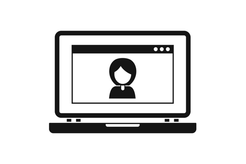 laptop-video-chat-icon-simple-style