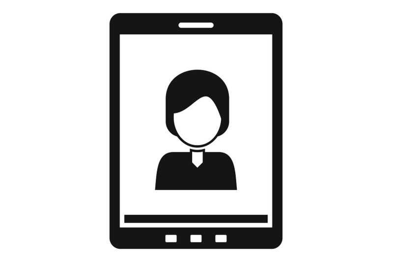 device-video-call-icon-simple-style