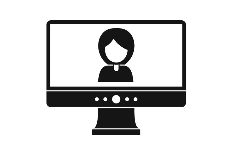 video-conference-icon-simple-style