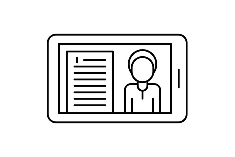 video-conference-icon-outline-style