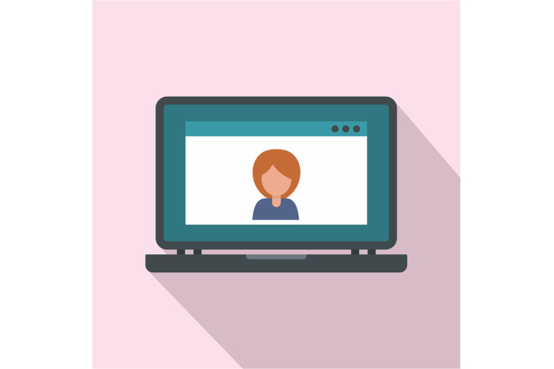 laptop-video-chat-icon-flat-style