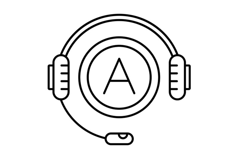 audio-book-listen-icon-outline-style