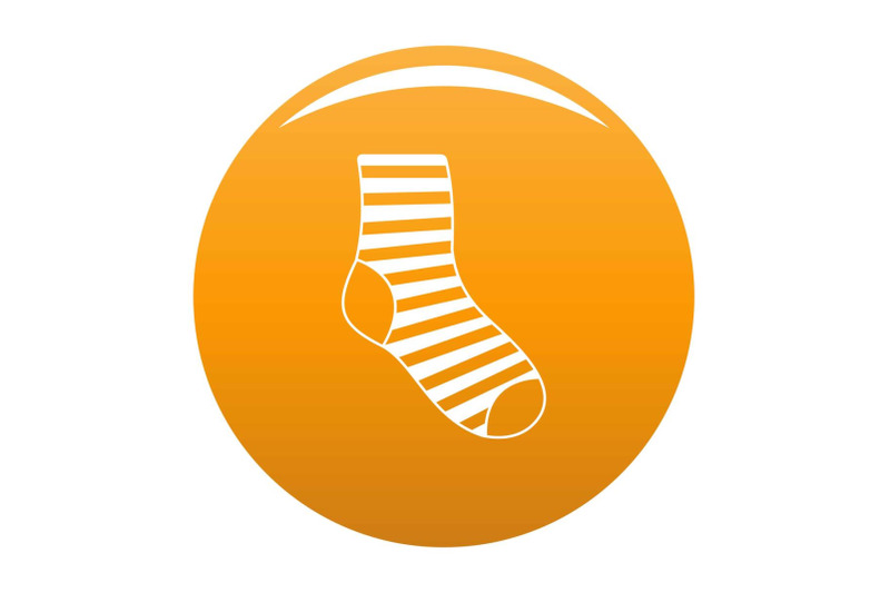 woman-sock-icon-vector-orange