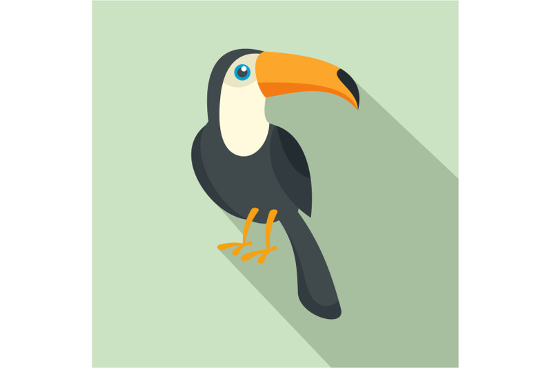 toucan-bird-icon-flat-style