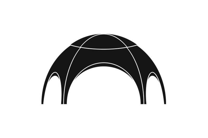 round-tent-icon-simple-style