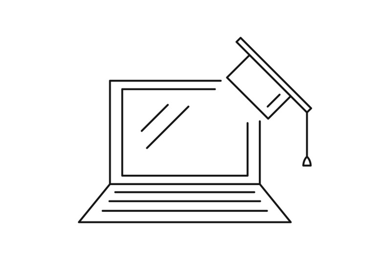 online-graduation-icon-outline-style