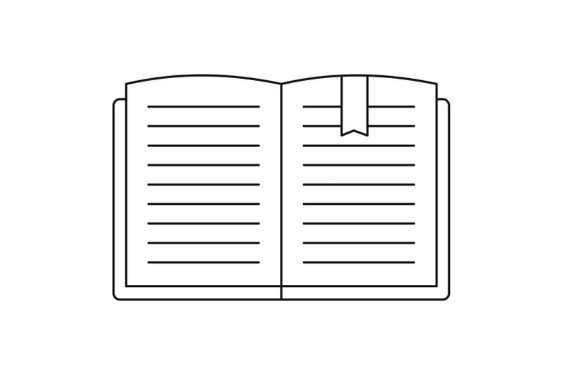 open-book-icon-outline-style