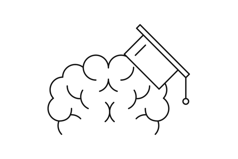 brain-graduated-icon-outline-style