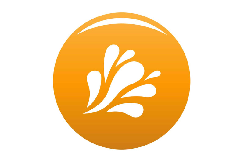 wave-splash-icon-vector-orange