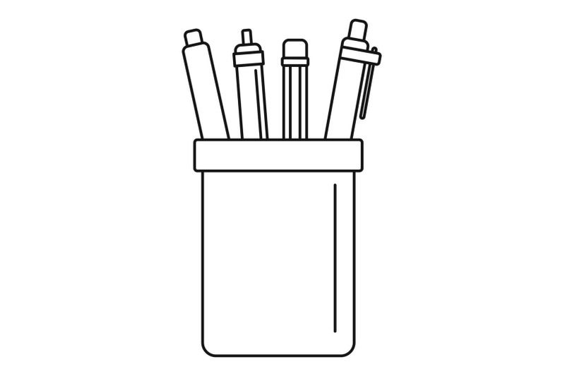 pens-set-icon-outline-style