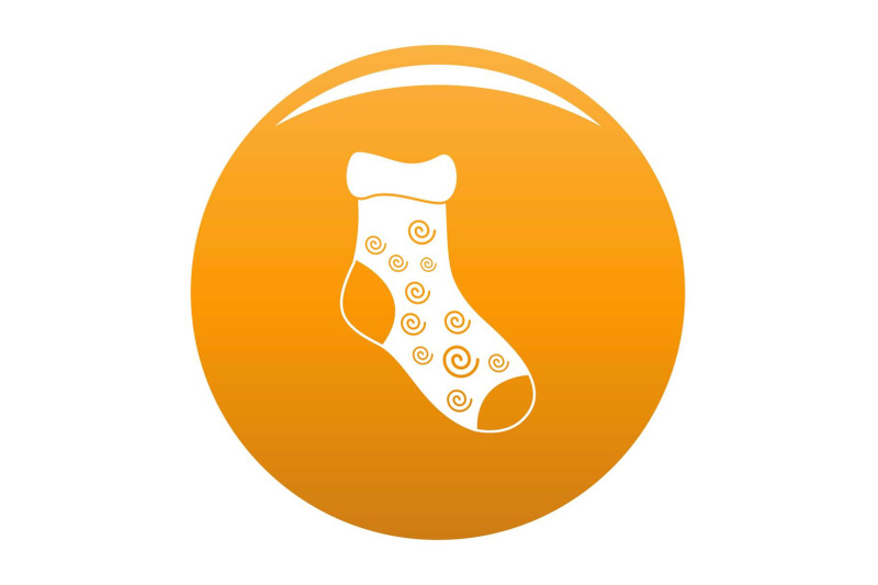 one-sock-icon-vector-orange