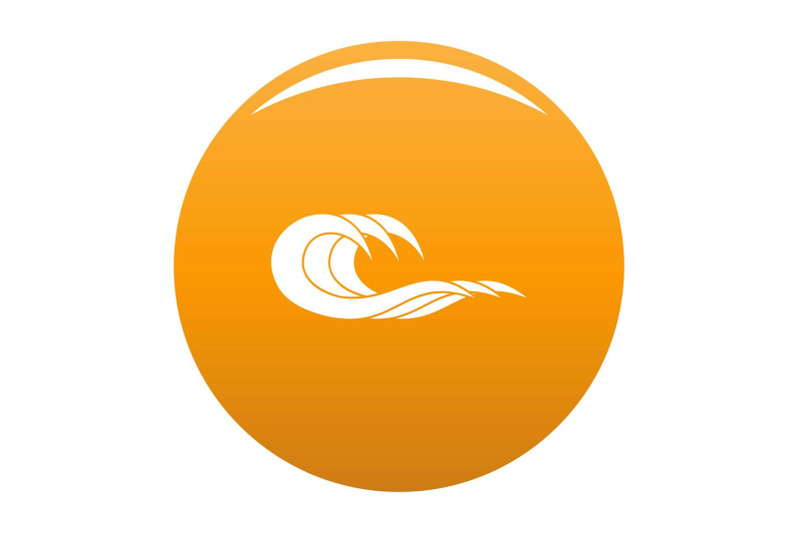 wave-splashing-icon-vector-orange