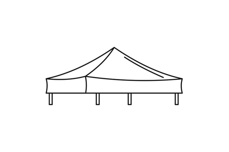 piramide-tent-icon-outline-style