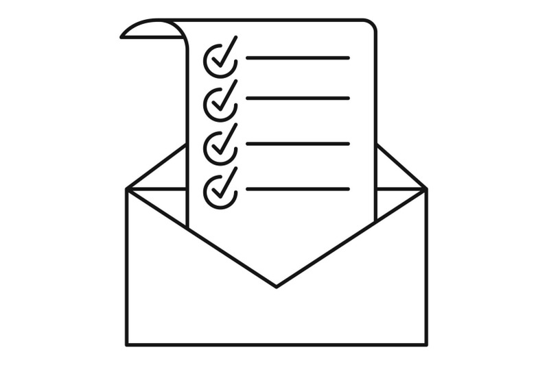 mail-checklist-icon-outline-style
