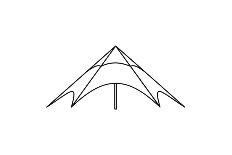 festival-outdoor-tent-icon-outline-style